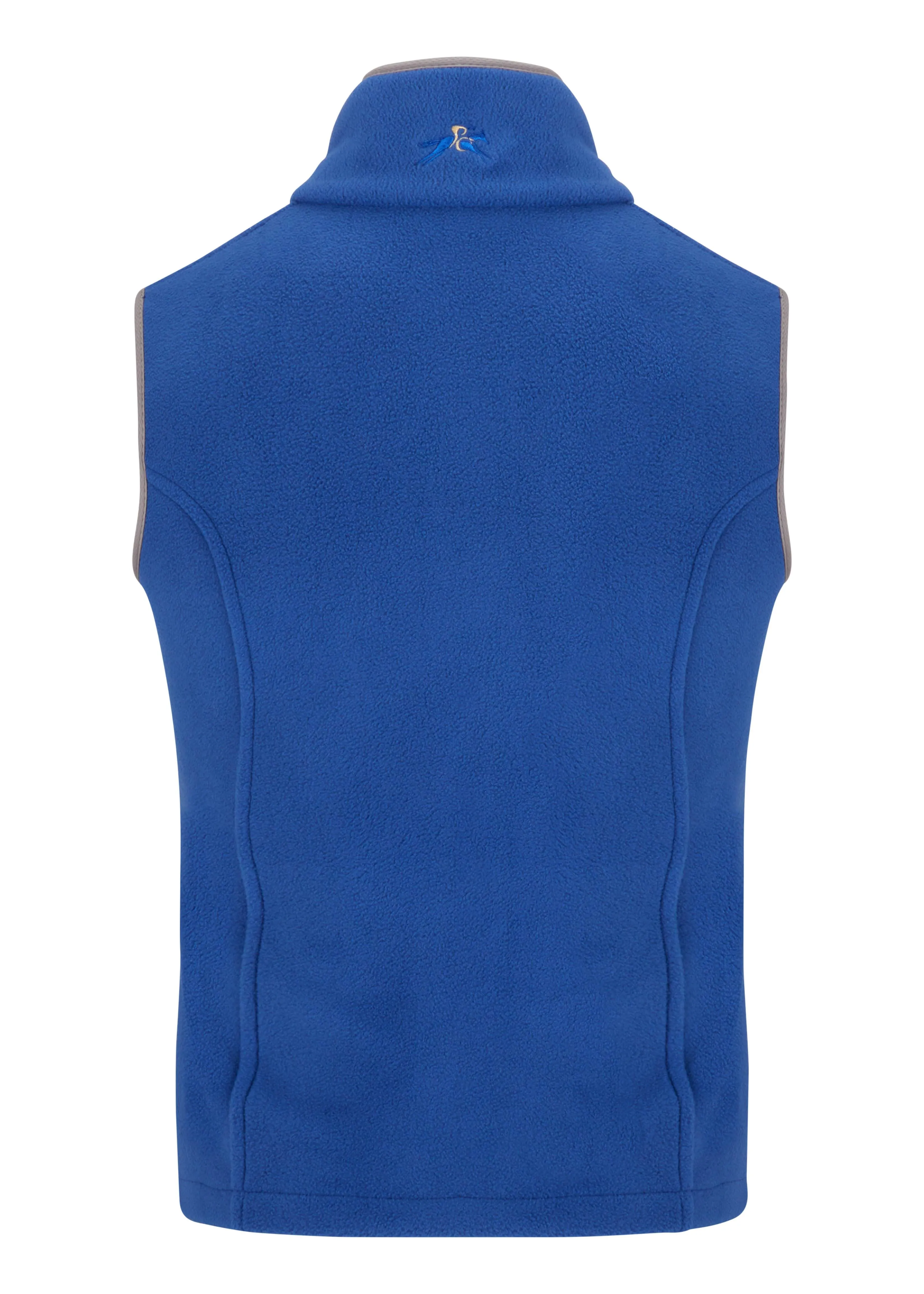 Paddock Fleece Waistcoat Royal Blue Grey Trim By Pc Racewear