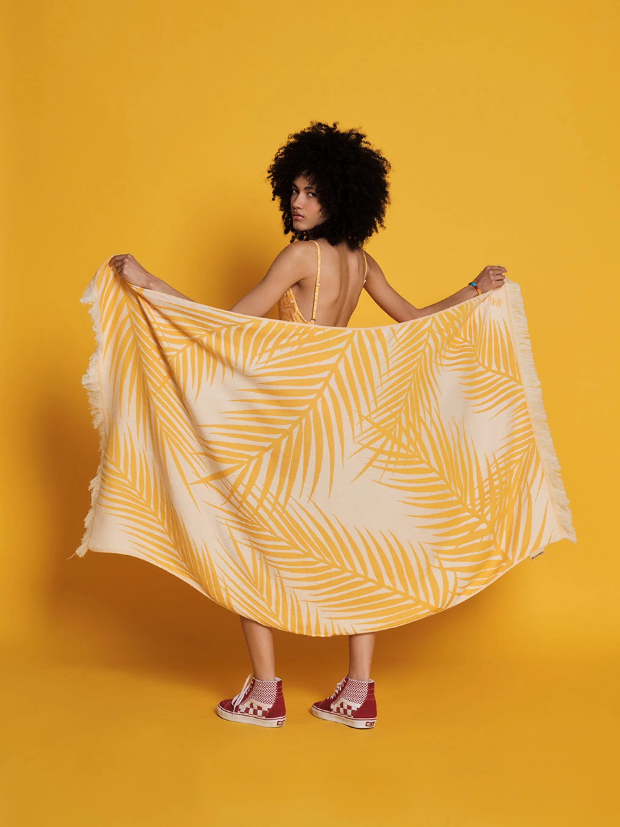 Palm Springs Super Yellow | Feather Beach Towel