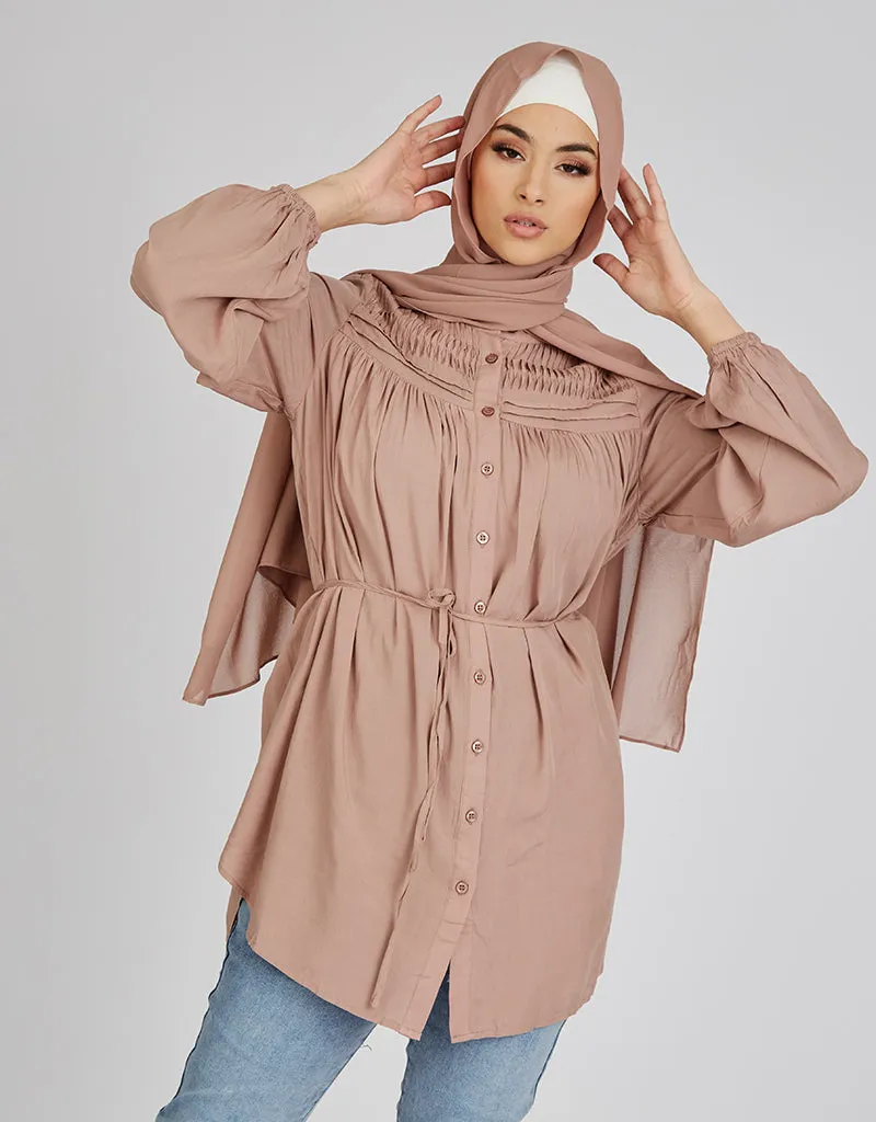 Pleat Top Loop Shirt