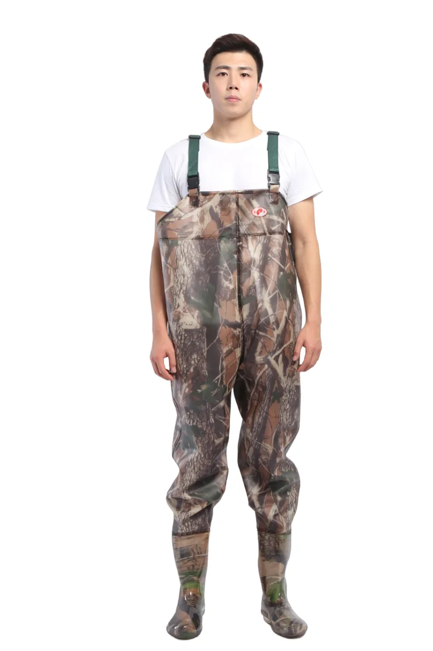 PVC Fishing & Hunting Lightweight Chest Waders-Size:40