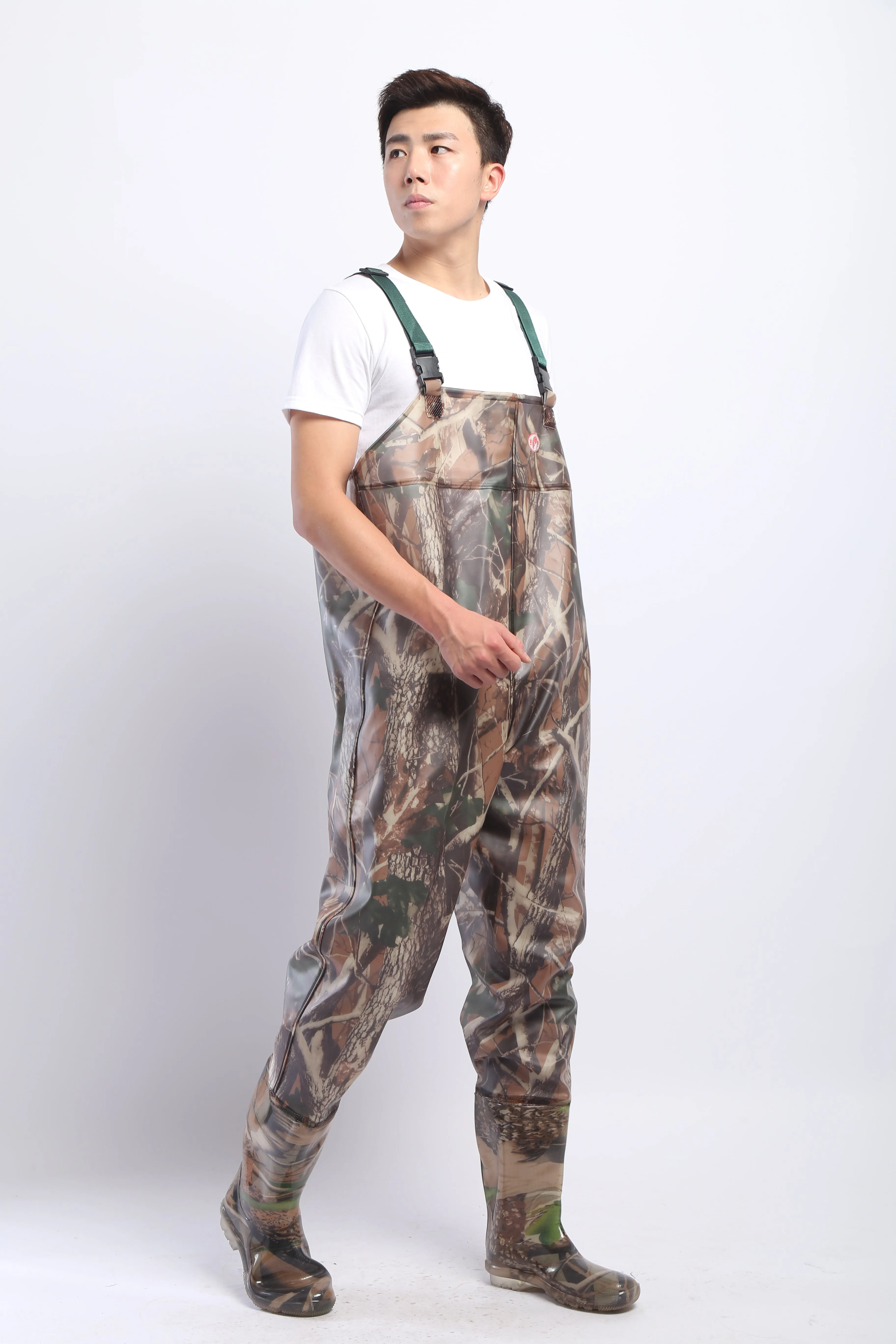 PVC Fishing & Hunting Lightweight Chest Waders-Size:40