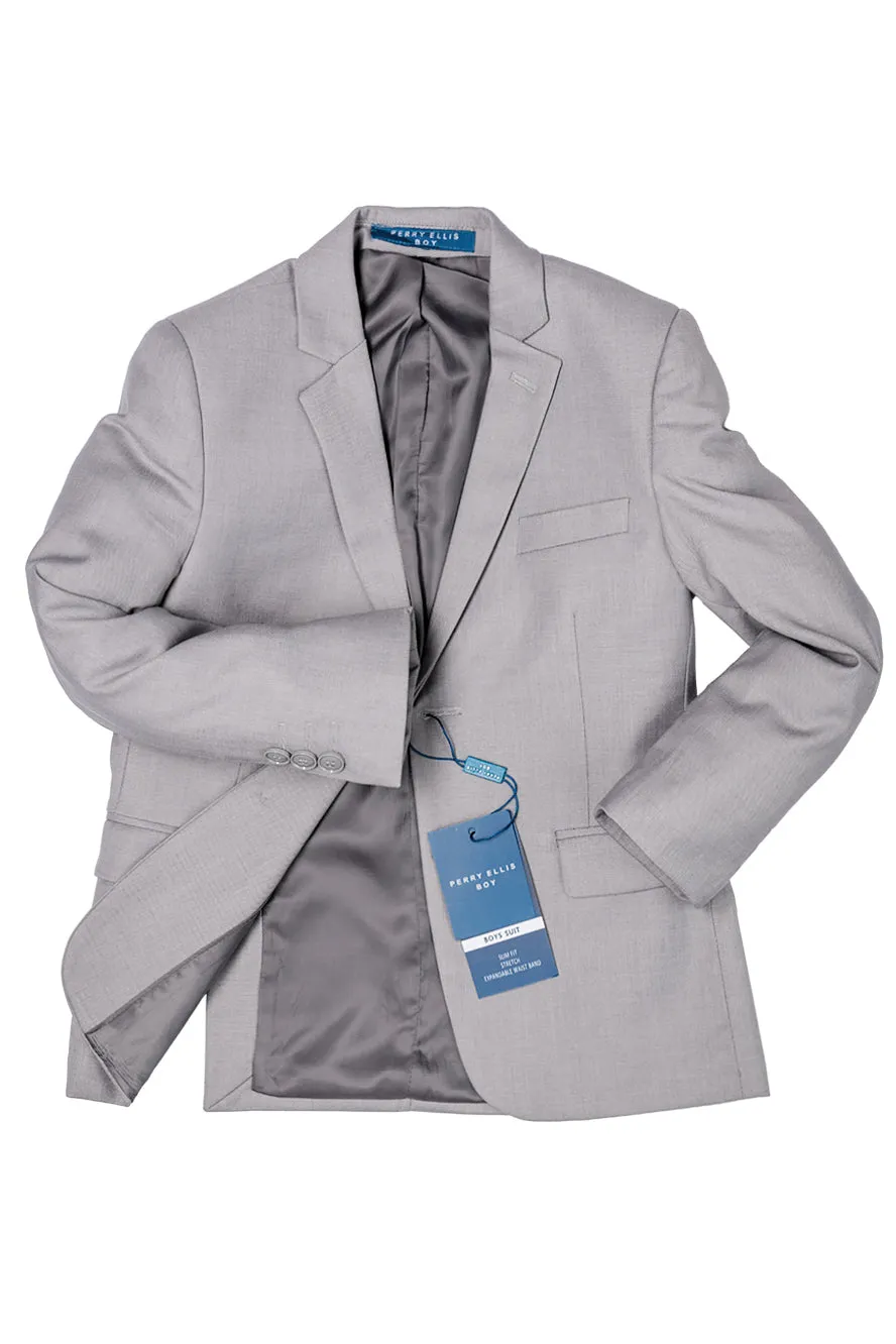 "Noah" Perry Ellis Kids Light Grey Suit (5-Piece Set)