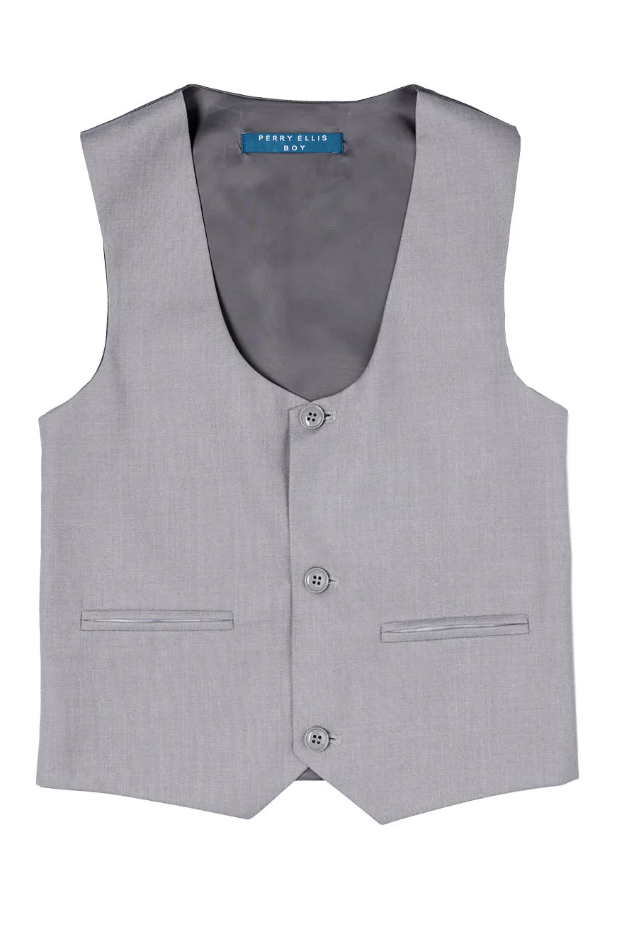 "Noah" Perry Ellis Kids Light Grey Suit (5-Piece Set)