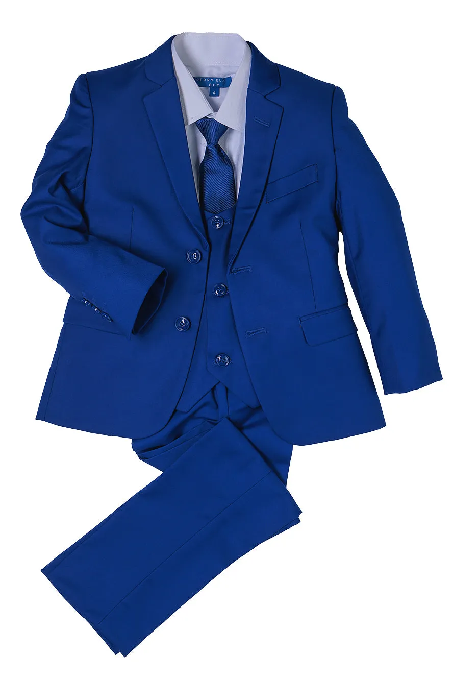 "Noah" Perry Ellis Kids Royal Blue Suit (5-Piece Set)