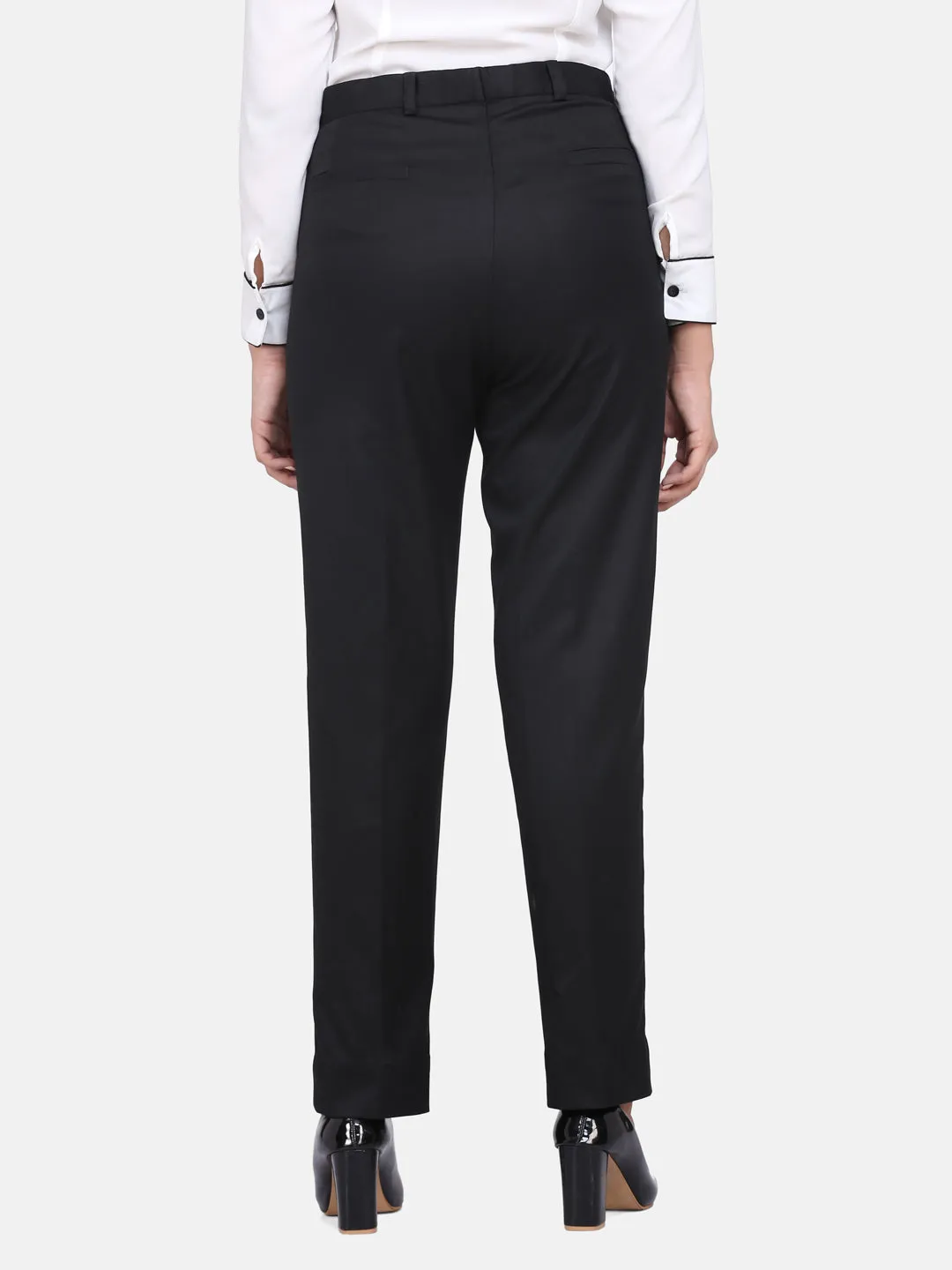 Regular fit Cotton Formal Trouser - Black