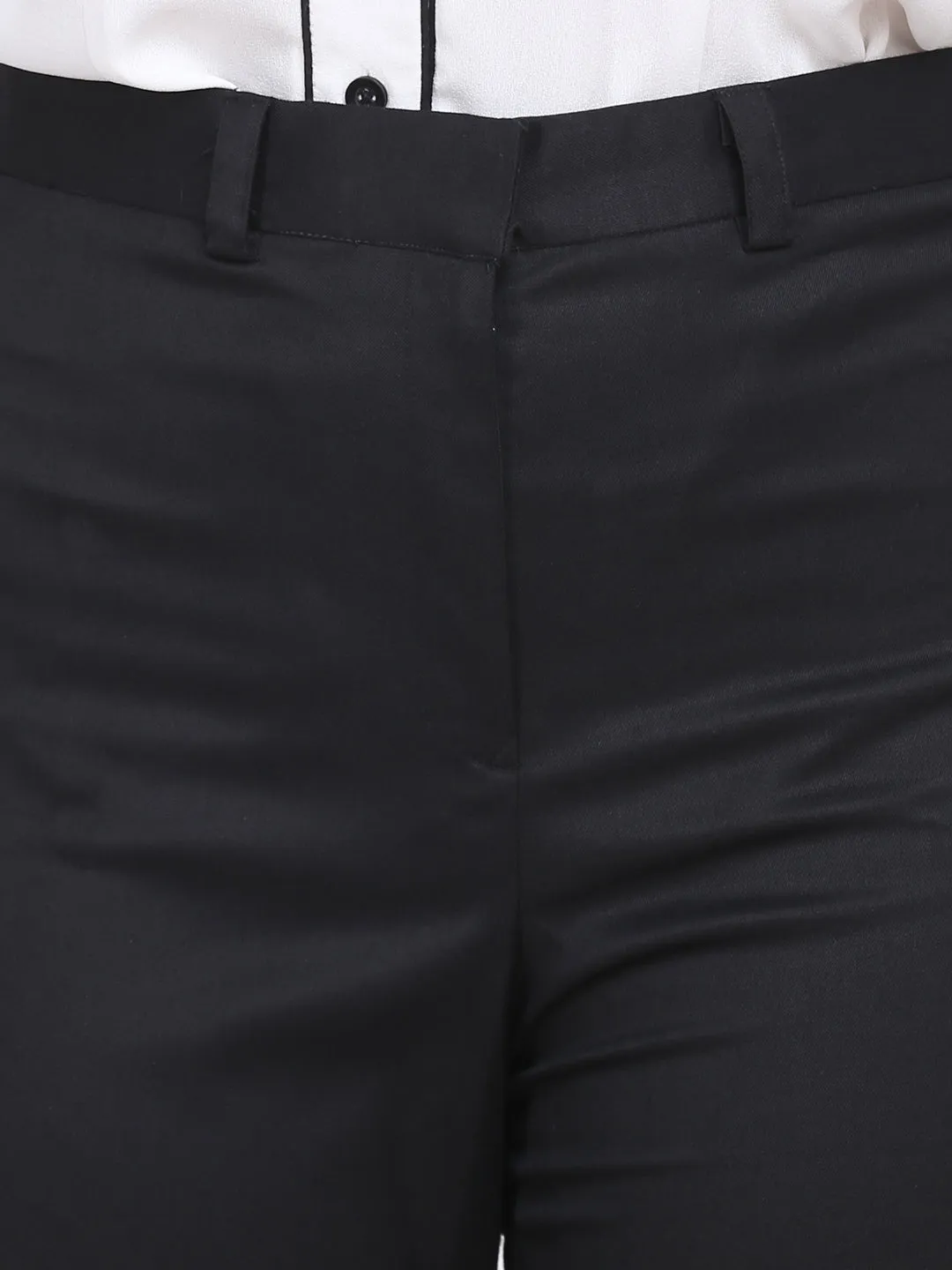 Regular fit Cotton Formal Trouser - Black