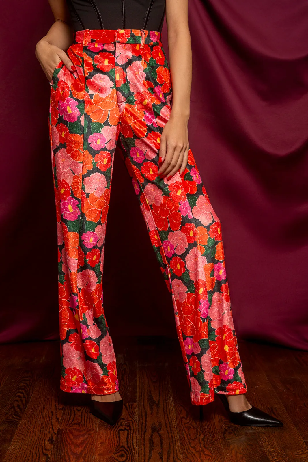 Ruby Velvet Trousers (Final Sale)