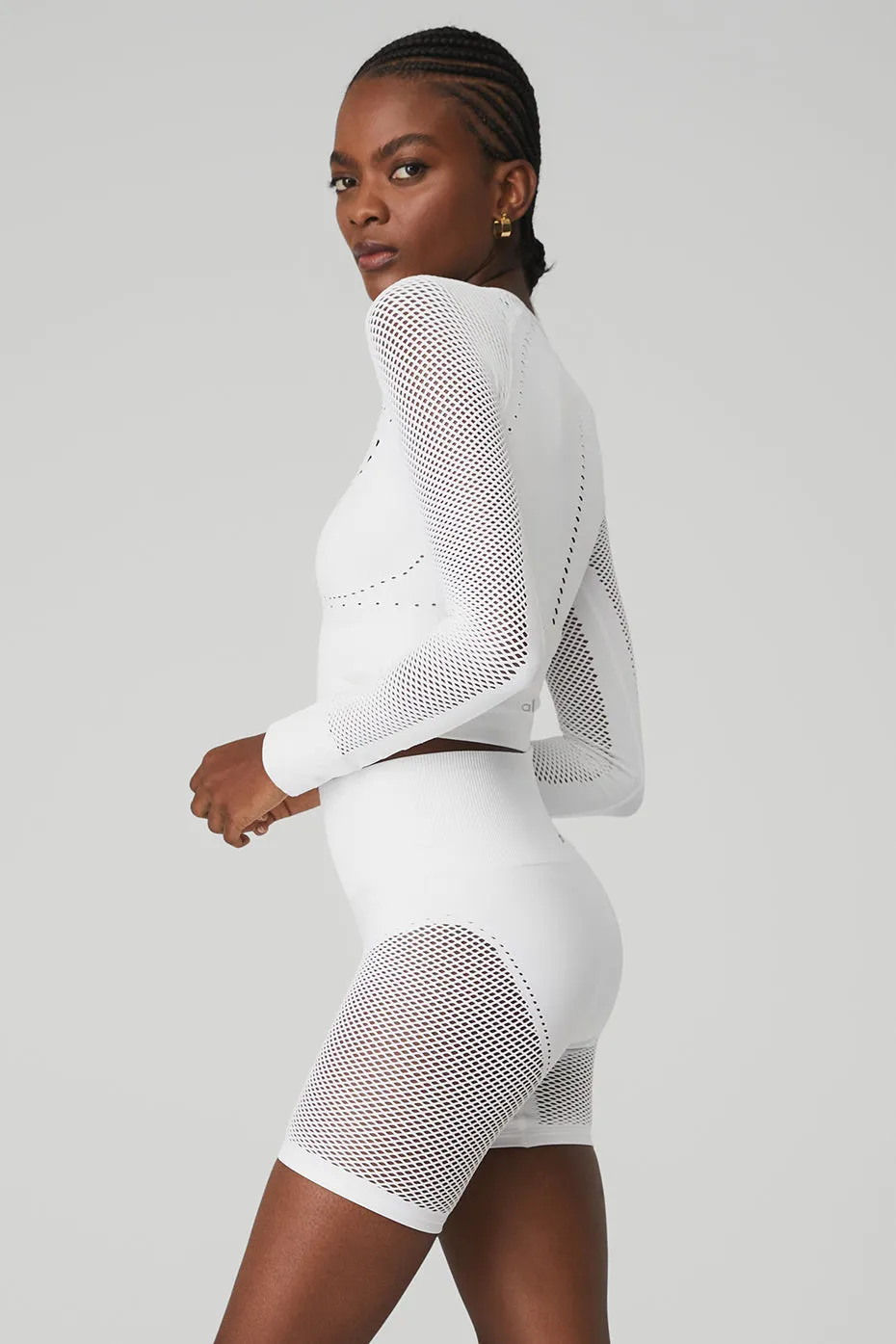 Seamless Open Air Long Sleeve - White