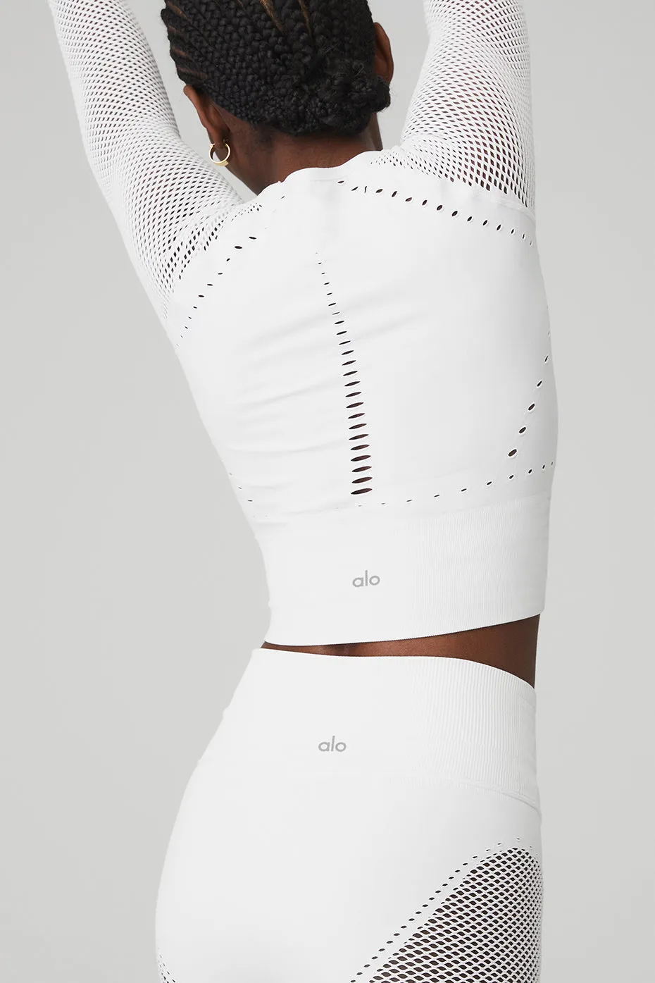 Seamless Open Air Long Sleeve - White