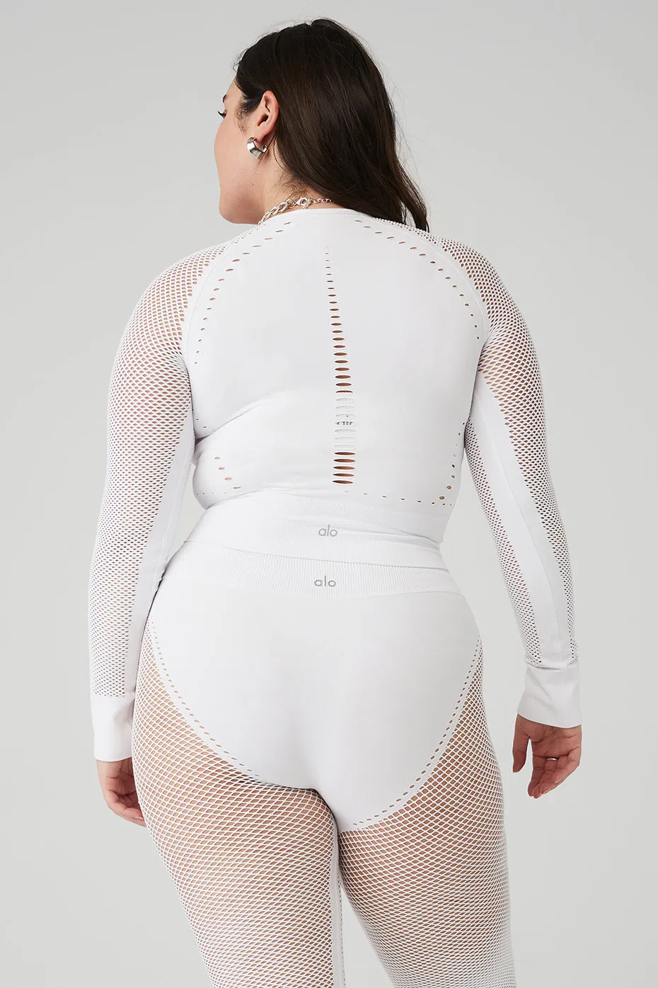 Seamless Open Air Long Sleeve - White