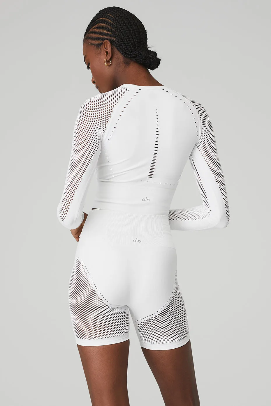 Seamless Open Air Long Sleeve - White