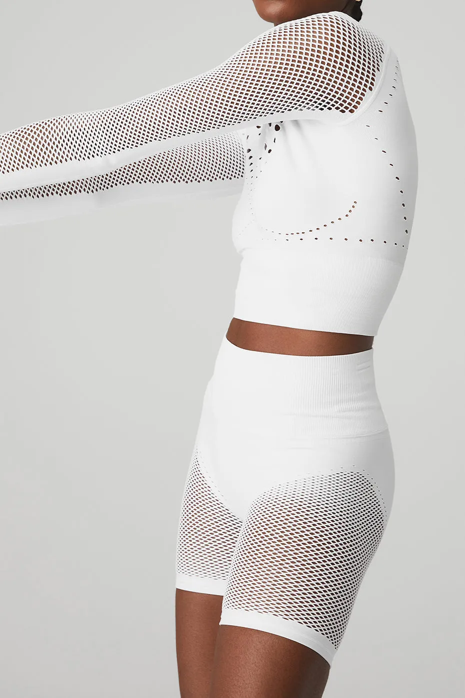 Seamless Open Air Long Sleeve - White