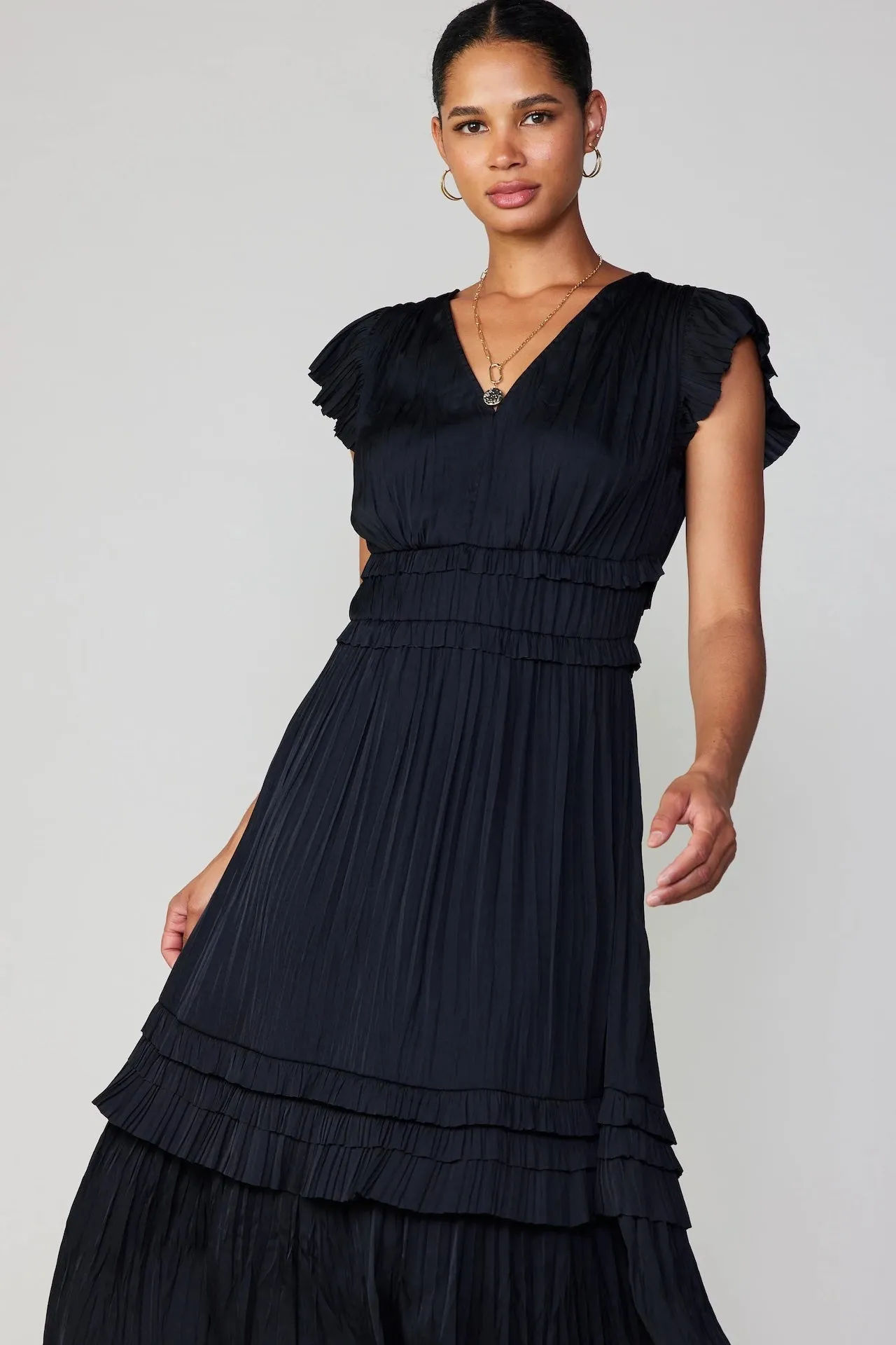 Sereia Pleated Midi Dress