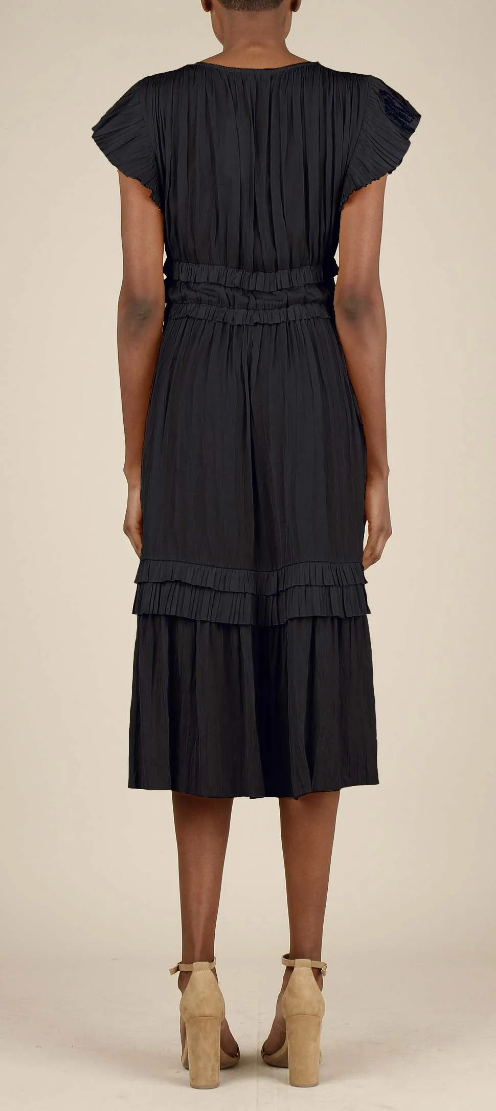 Sereia Pleated Midi Dress