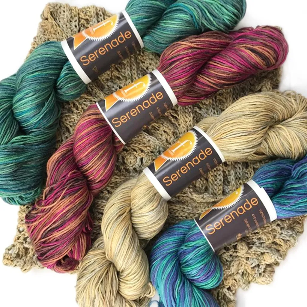 Serenade Hand Painted Silk Yarn by Vijay Fibers