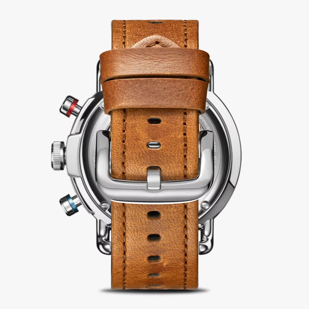 Shinola 44MM Limited Edition Canfield Speedway Horizon Blue Brown Leather Watch S0120291079 Lap 07