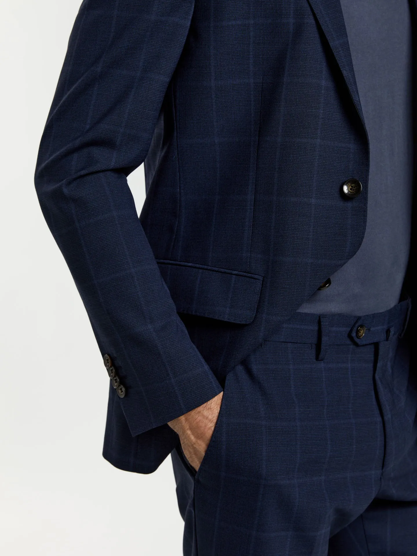 Slim fit k-easy houndstooth performance suit