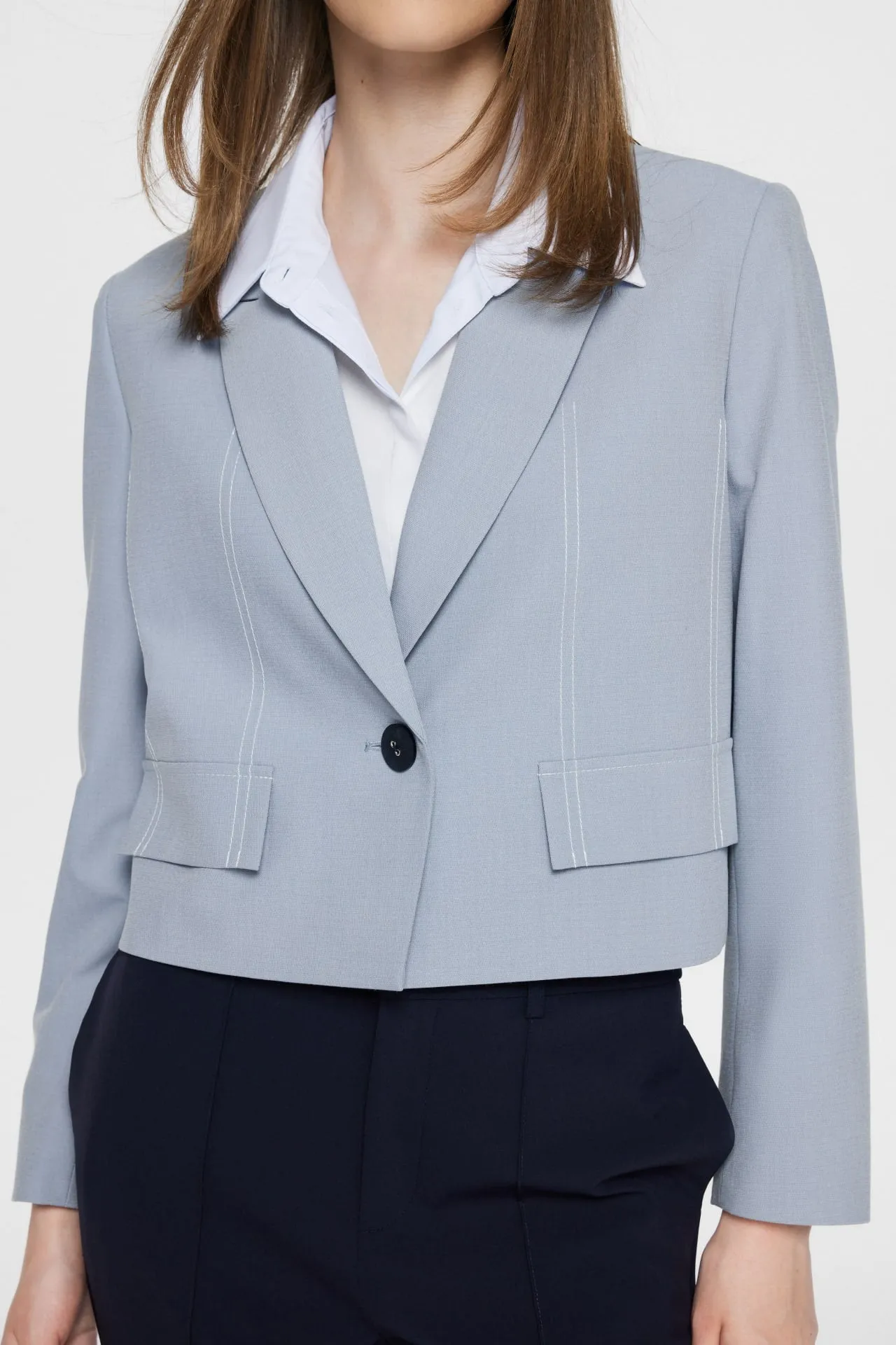 Soft Touch Stretchable Plainweave Blazer