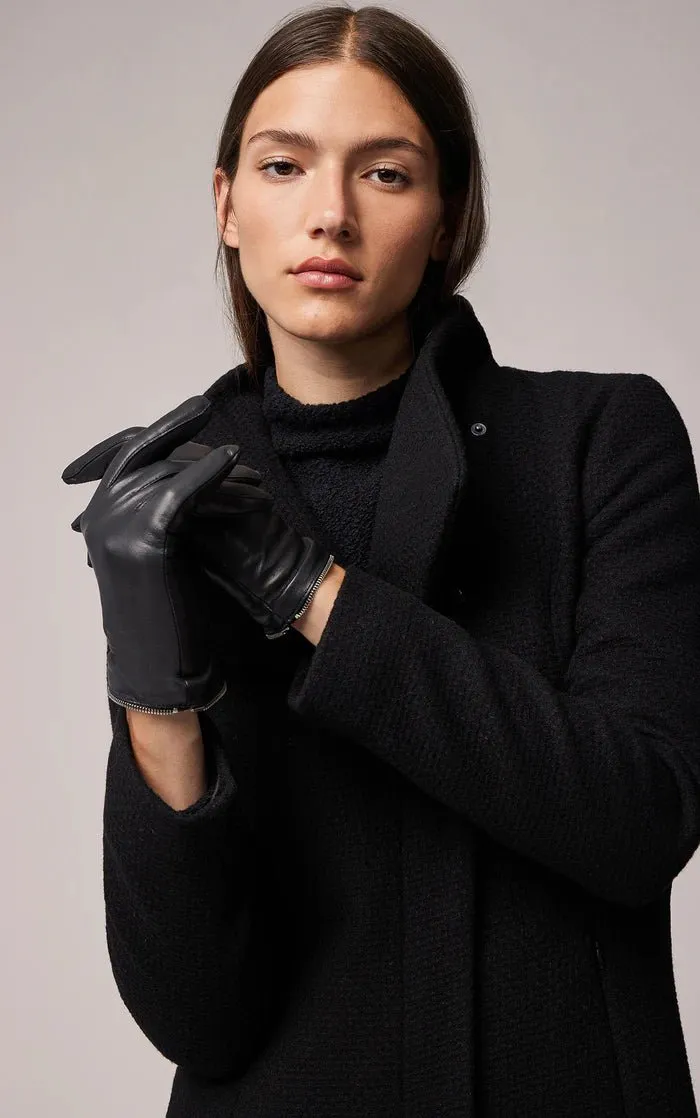 SOIA&KYO DEMY-N - Leather Gloves With Knit Lining