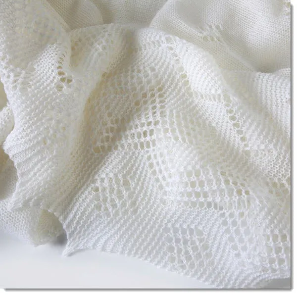 Super-fine Merino Wool Christening Shawl