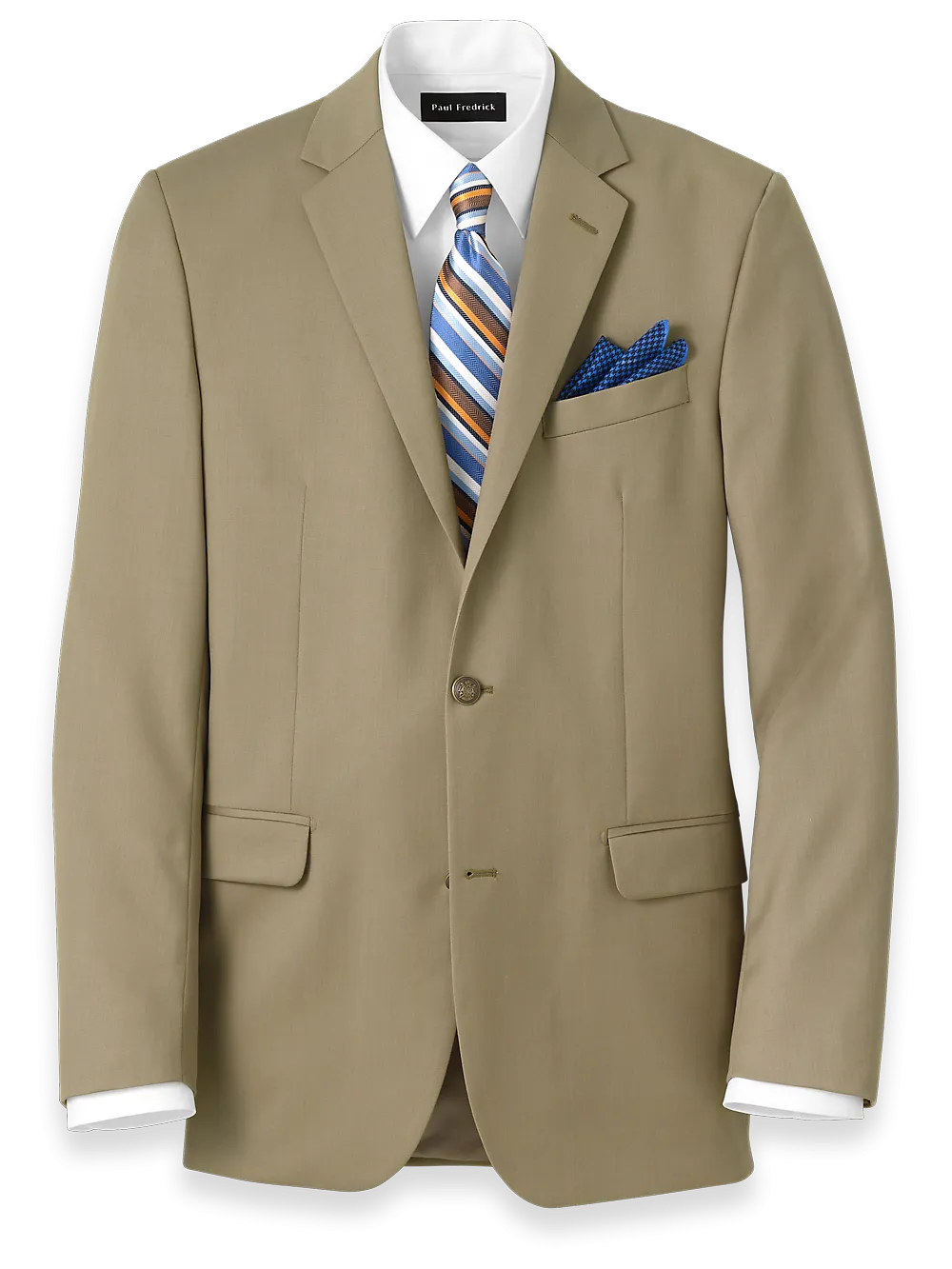 Tailored Fit Wool Travel Blazer - British Tan