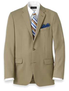 Tailored Fit Wool Travel Blazer - British Tan