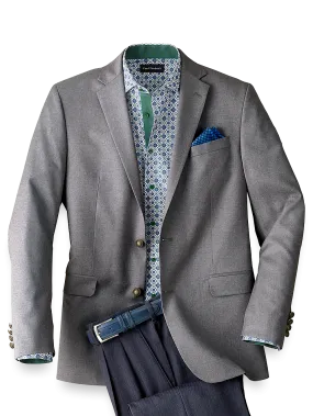 Tailored Fit Wool Travel Blazer - Pearl Grey