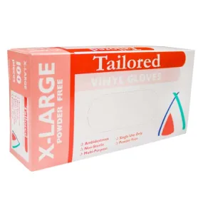 Tailored Powder Free Vinyl Gloves Clear Extra Large