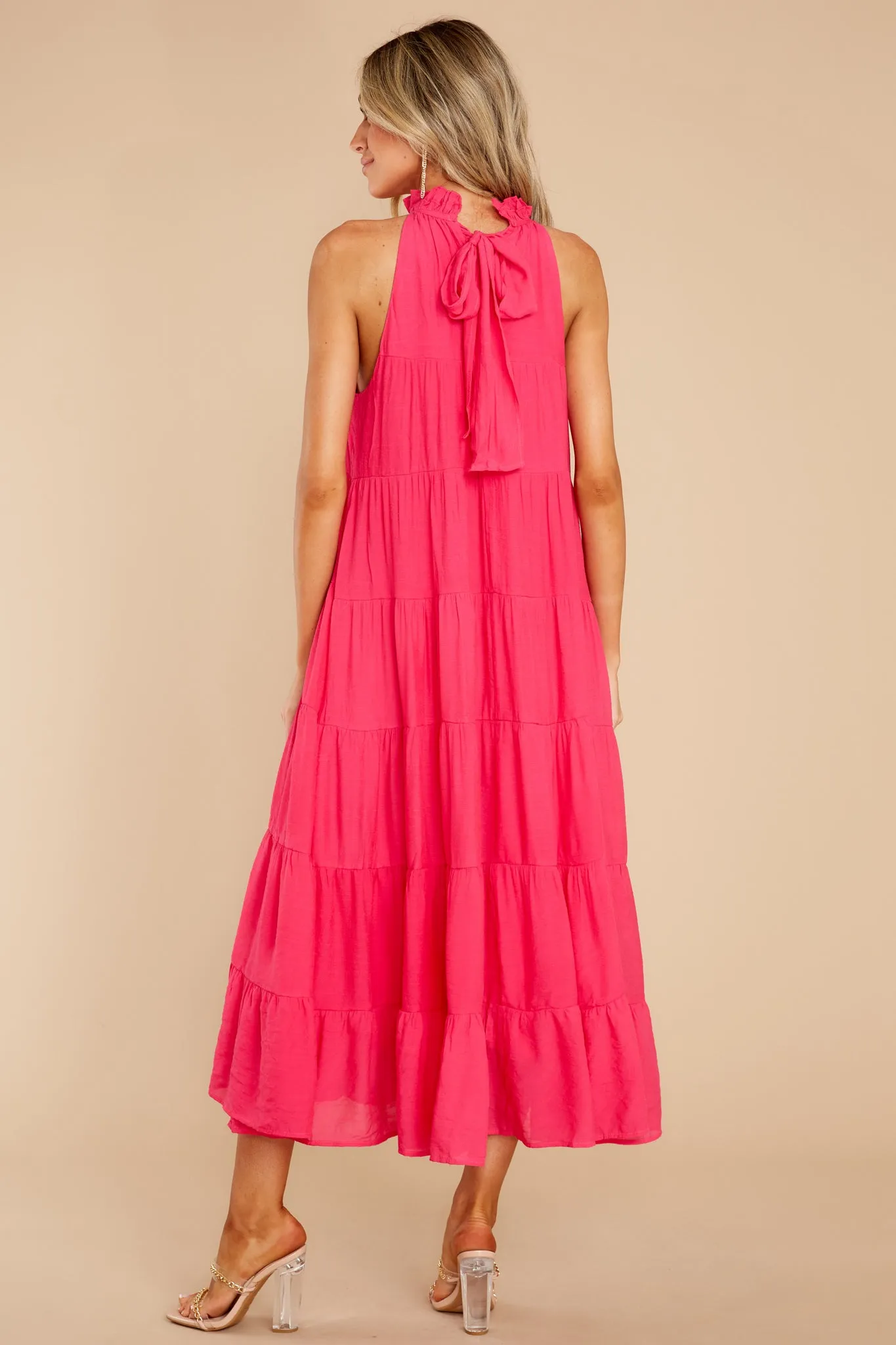 Take Me Dancing Hot Pink Maxi Dress