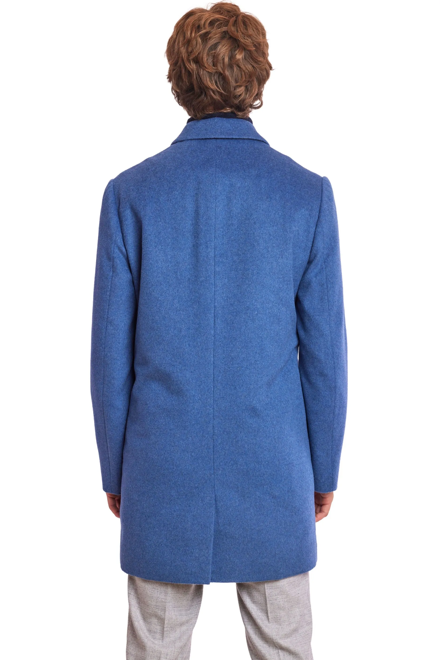 Topper Coat - slim - Arctic Blue Soft Touch