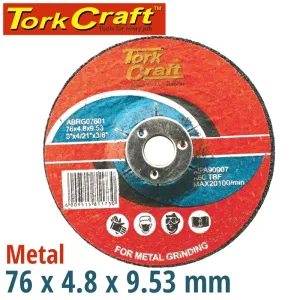 TORK CRAFT ABRASIVE GRINDING WHEEL FOR STEEL 76 X 4.8 X 9.53 ABRG07601