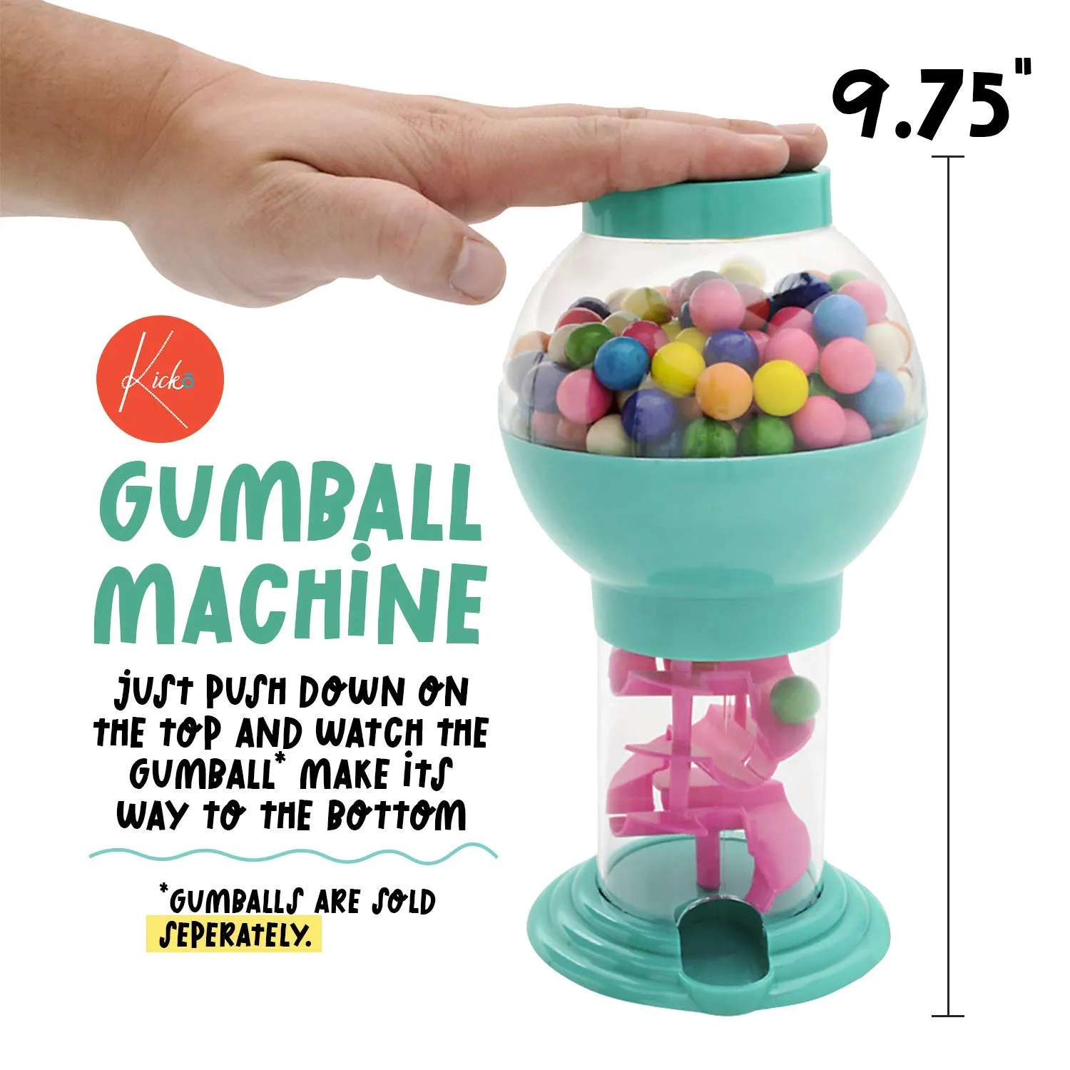 Twirling Gumball Machines 1 Pack 975 Inch Candy Dispenser