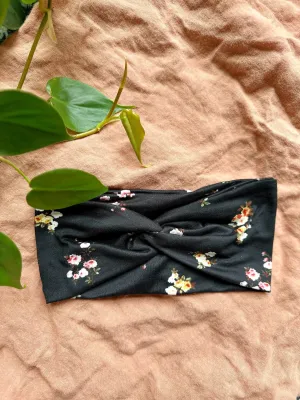 Twistband - Black Dainty Floral