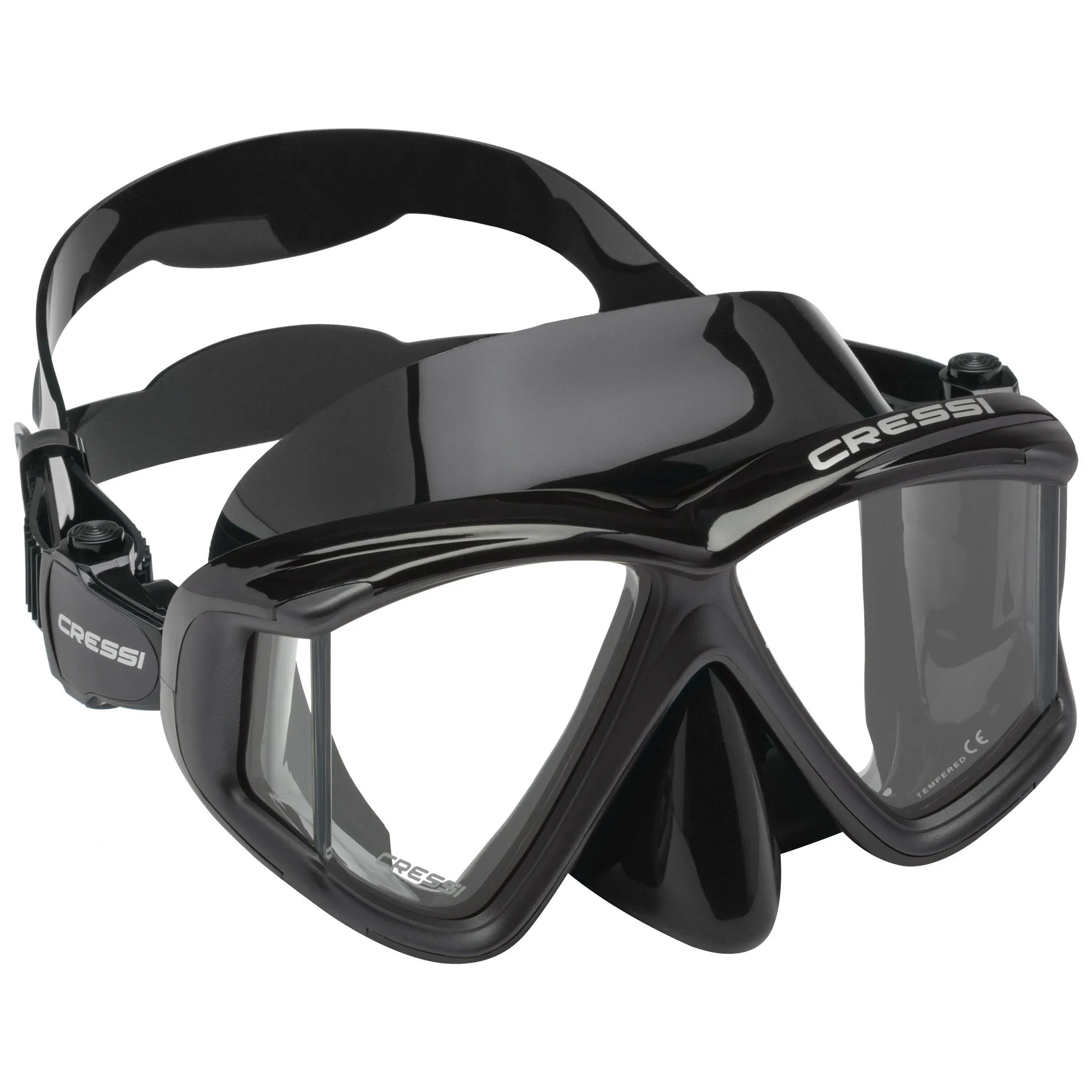 Used Cressi Liberty Quattro Spe Scuba Diving Mask - Black/Graphite