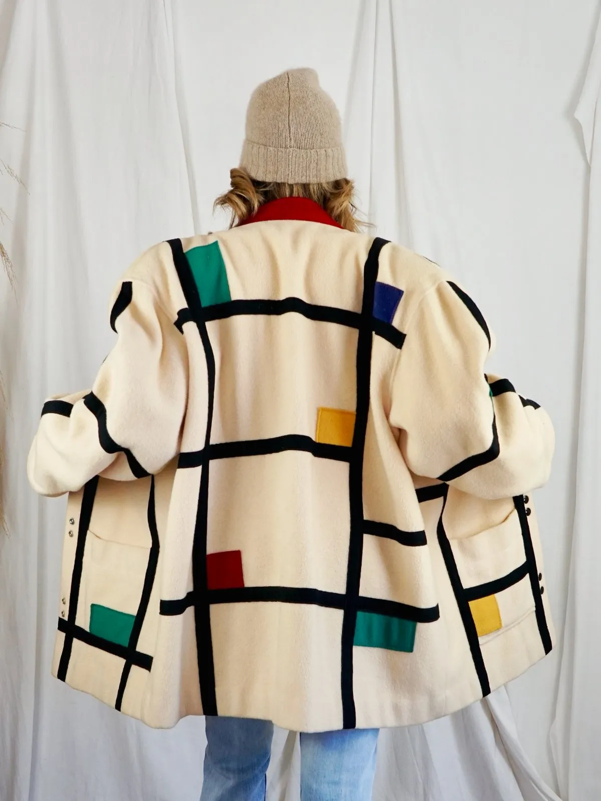 Vintage Mondrian Patchwork Coat