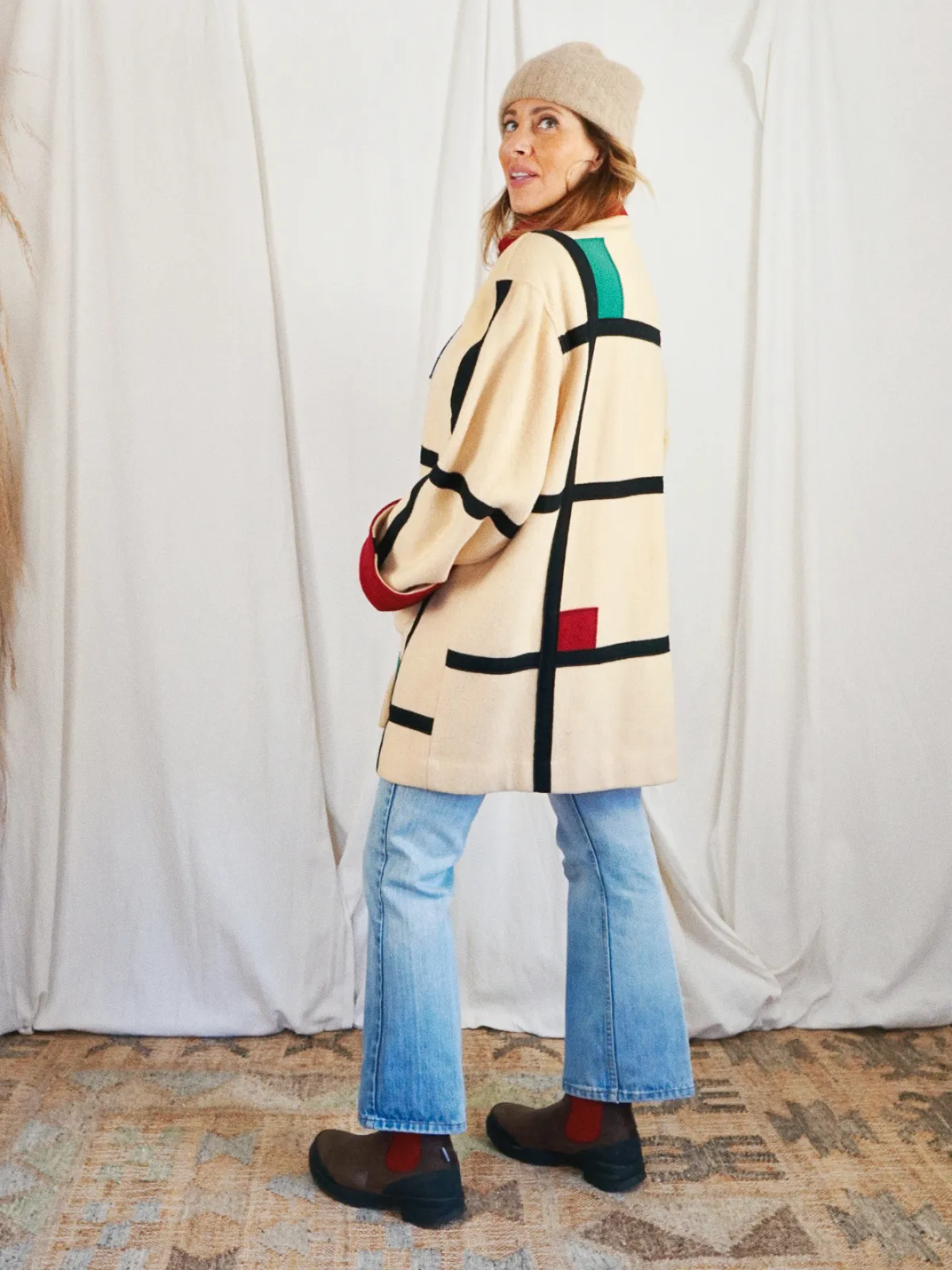 Vintage Mondrian Patchwork Coat