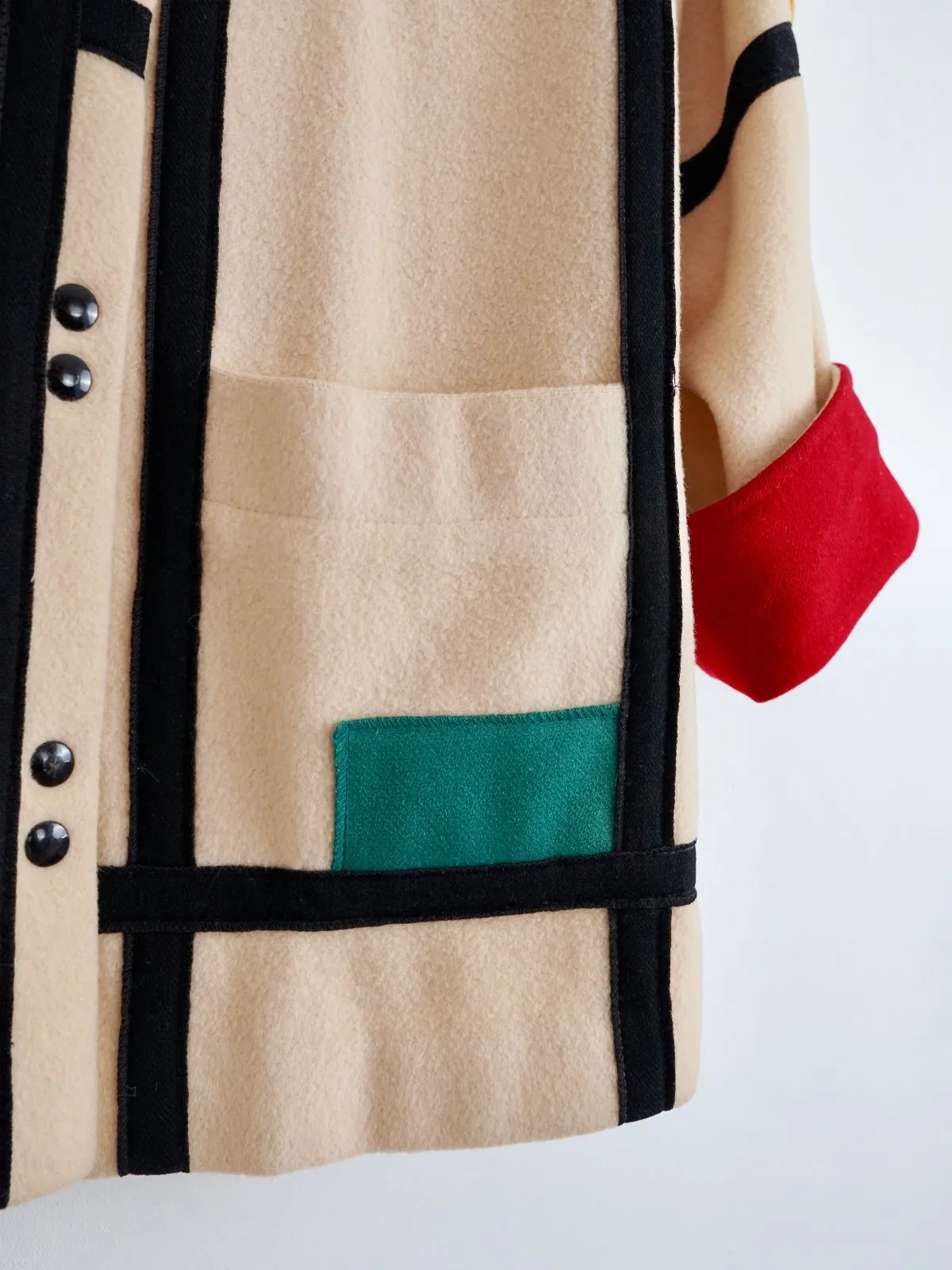 Vintage Mondrian Patchwork Coat