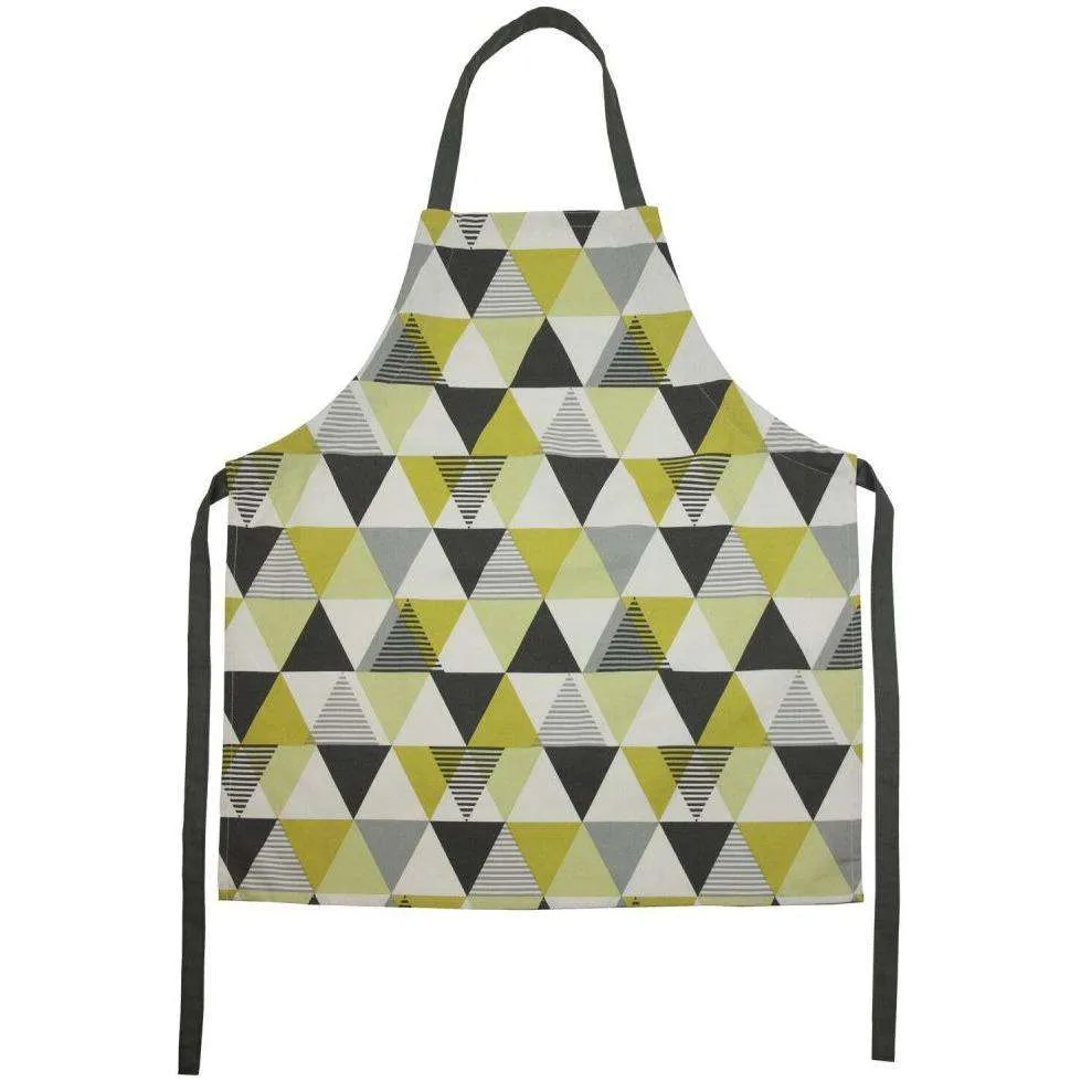 Vita Yellow Cotton Print Apron