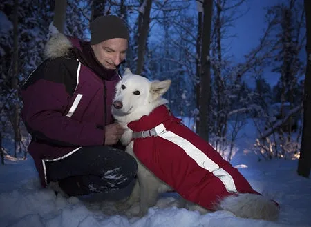 Vortex Red & Gray Dog Parka