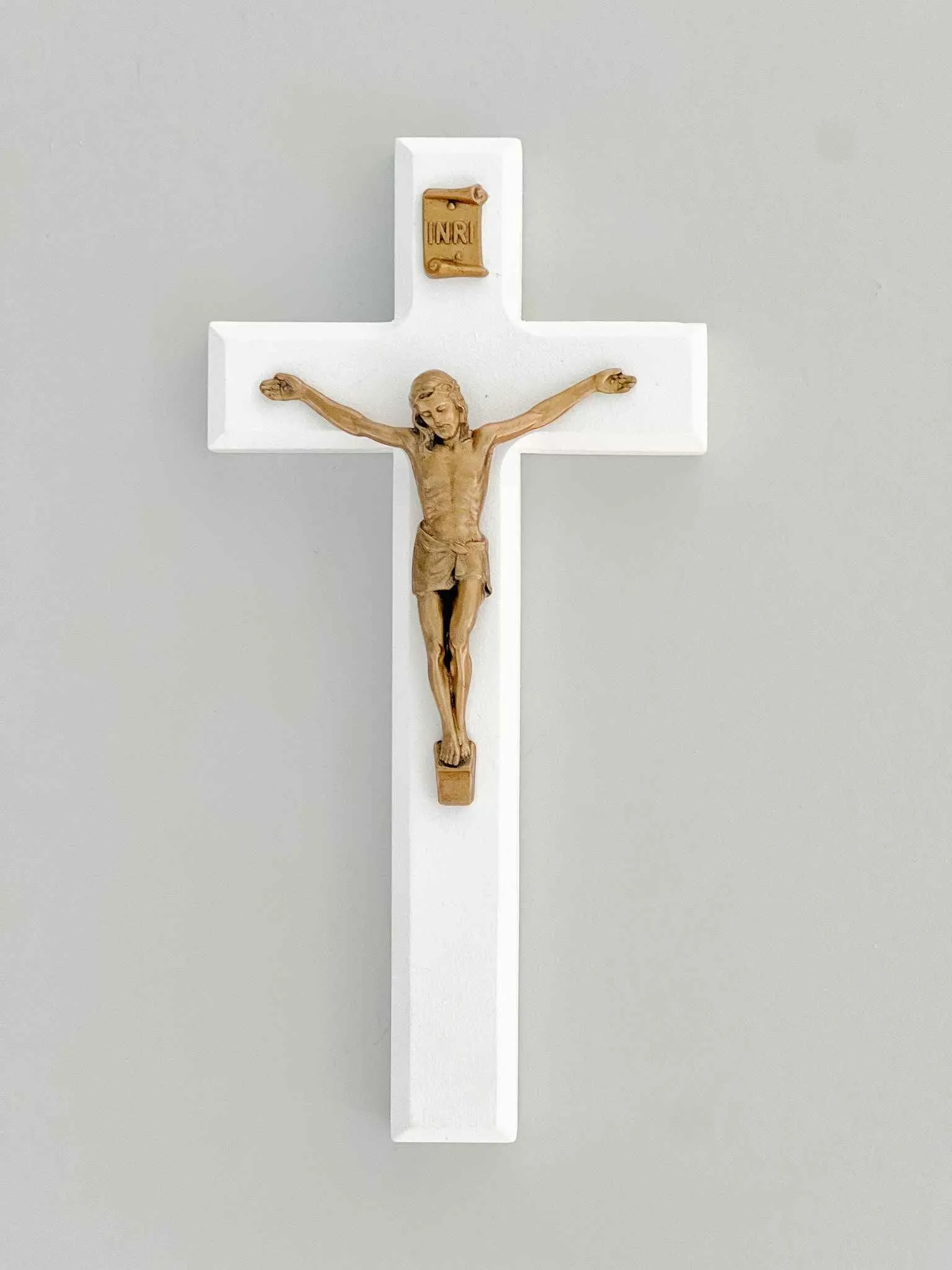 White Wood Crucifix