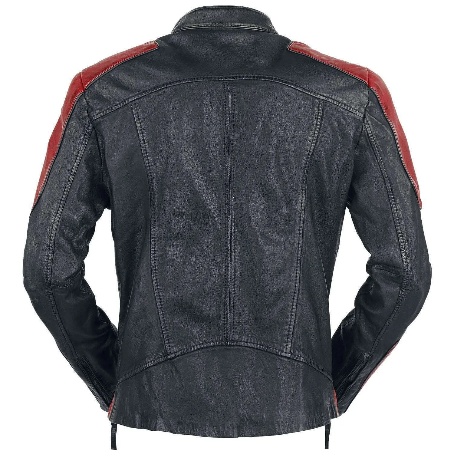 Will Smith Suicide Squad Red and Black Motorcycle Leather Jacket