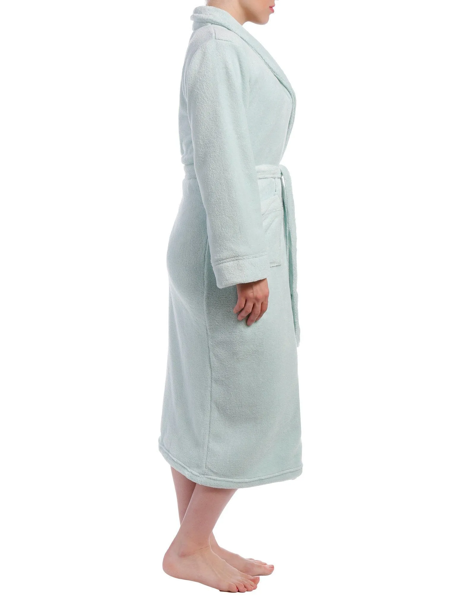 Women's Coral Fleece Plush Robe - Blue