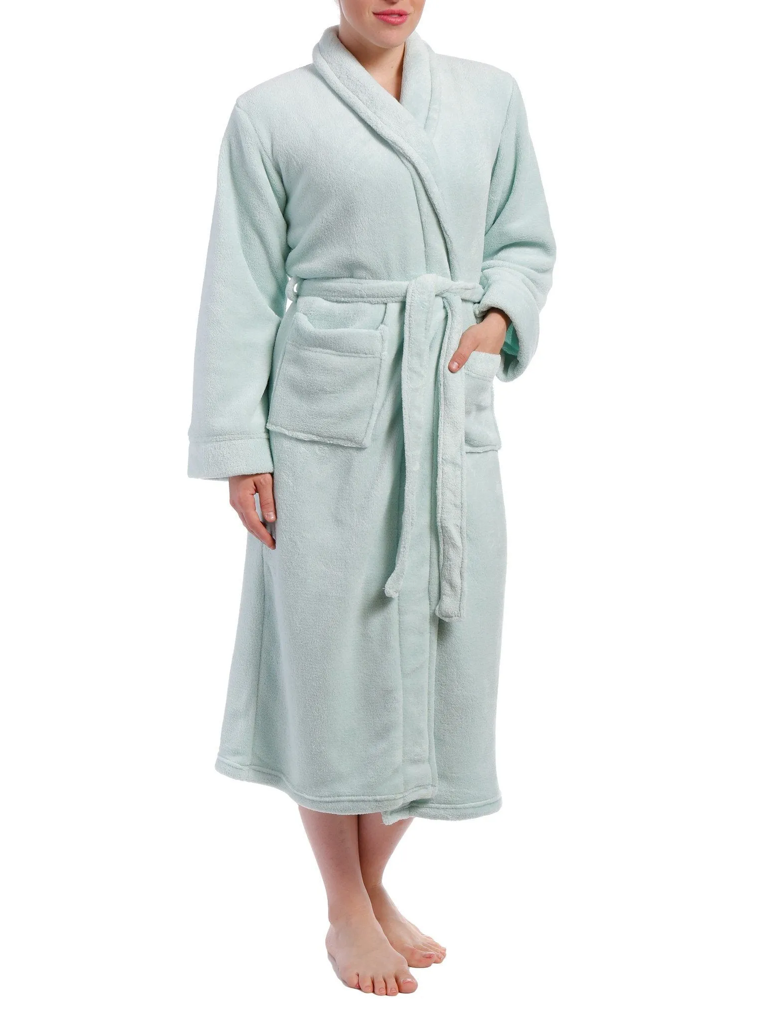 Women's Coral Fleece Plush Robe - Blue