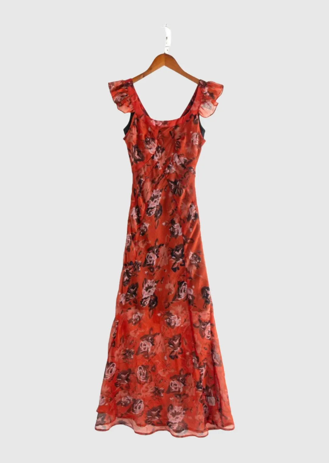 Women's Elegant Floral Sleeveless Slim Fit Long Dress