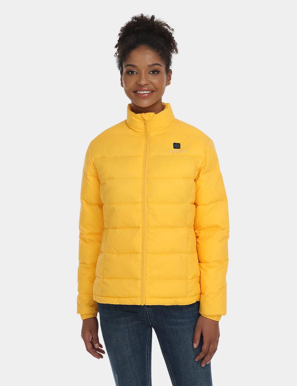 Women's Heated Thermolite® Puffer Jacket - Black / Yellow