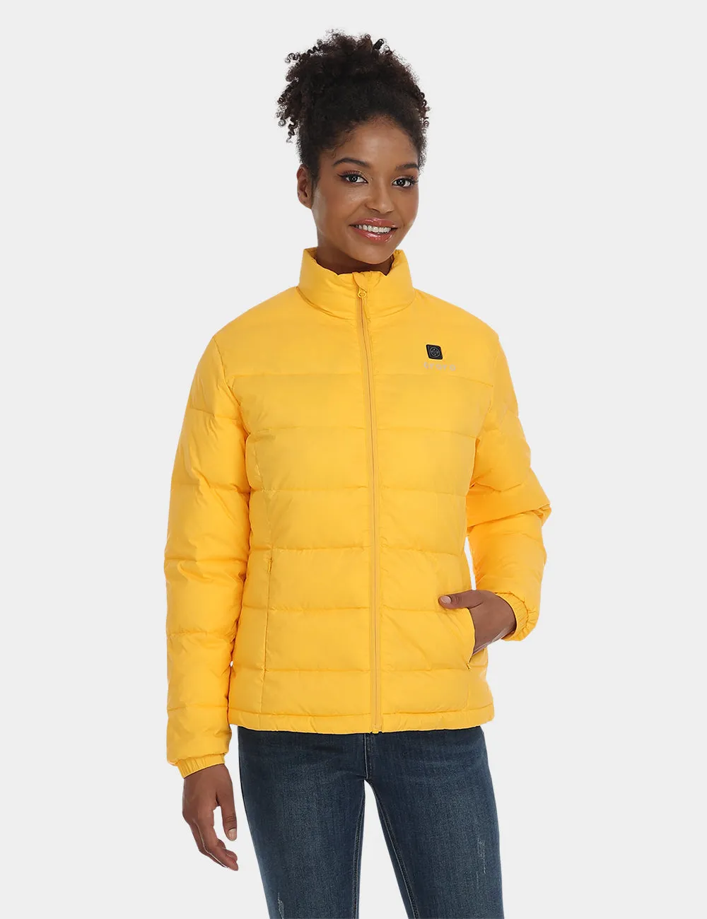 Women's Heated Thermolite® Puffer Jacket - Black / Yellow