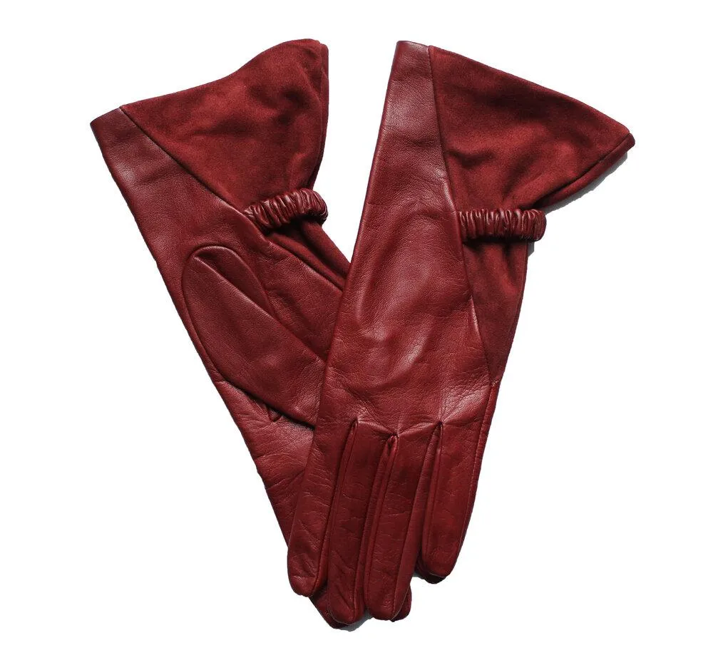 Wren - Women's Silk Lined Suede and Leather Gloves