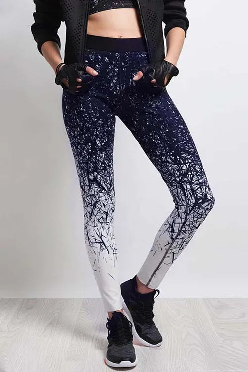 Yoga Black Gradiant Leggings