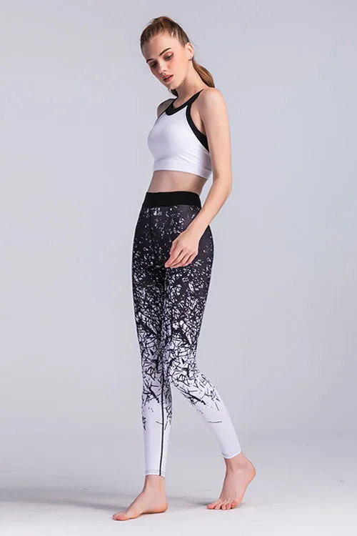 Yoga Black Gradiant Leggings